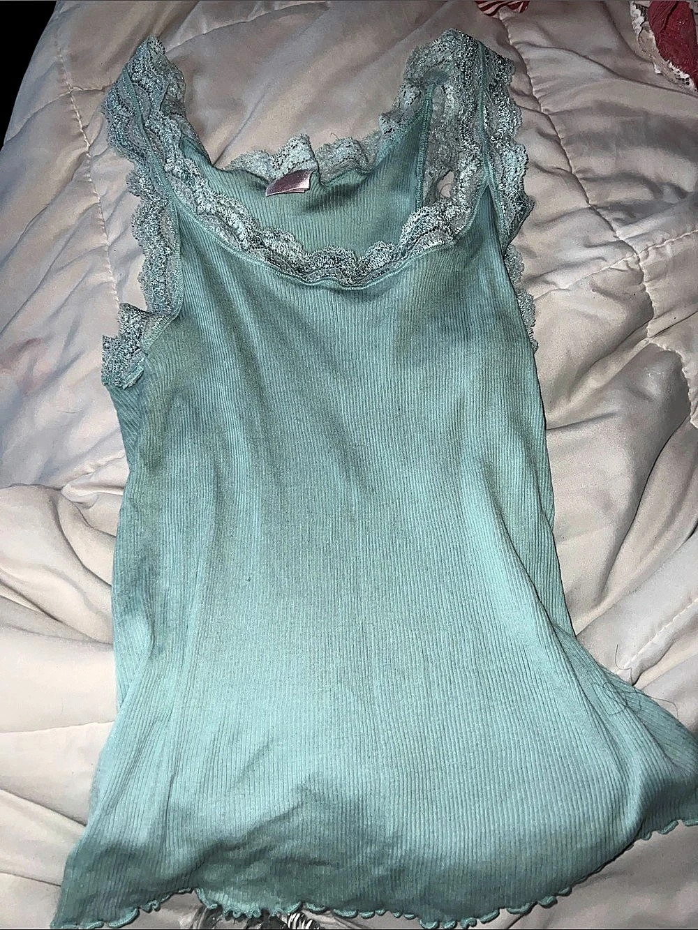 Victoria's Secret Lace Trim Chemise in Blue